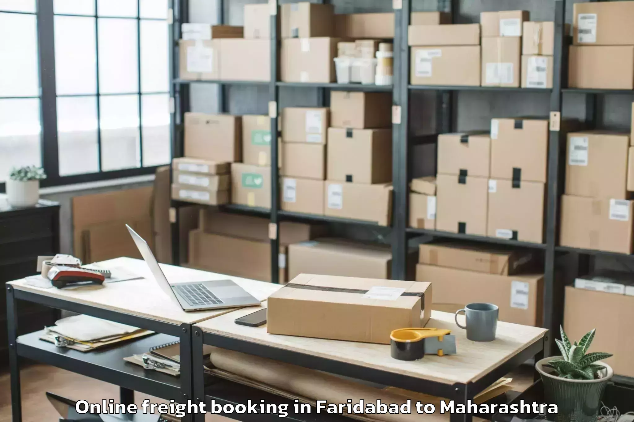 Professional Faridabad to Naigaon Khairgaon Online Freight Booking